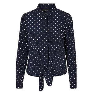 Vero Moda Polka Dot Tie Top Long Sleeve NWT
